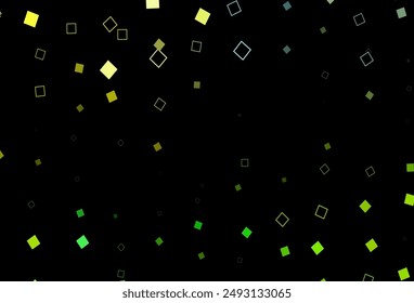 Dunkelgrüne, gelbe Vektorgrafik Vorlage mit quadratischem Stil. Illustration mit Satz von bunten Rechtecken. Muster für Geschäftsbroschüren, Broschüren.