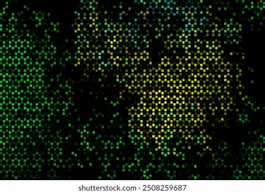 Verde oscuro, Plantilla de Vector amarillo con estilo cuadrado. Ilustración abstracta moderna con rectángulos coloridos. Antecedentes para teléfonos celulares.