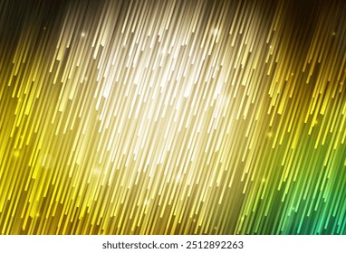 Dark Green, Yellow vector template with repeated sticks. Lines on blurred abstract background with gradient. Best design for your ad, poster, banner.