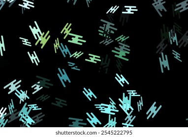 Dark Green, Yellow vector template with repeated sticks. Lines on blurred abstract background with gradient. Smart design for your business advert.