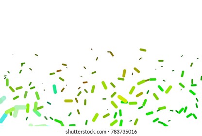 Dark Green, Yellow vector template with repeated sticks. Capsules on blurred abstract background with gradient. The template can be used as a background.