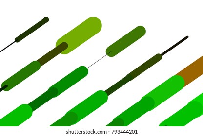 Dark Green, Yellow vector template with repeated sticks. Capsules on blurred abstract background with gradient. The pattern can be used for medical ad, booklets, leaflets
