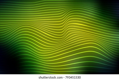 Dark Green, Yellow vector template with abstract ribbons. Geometric illustration in Origami style with gradient.  The elegant pattern of a brand book.