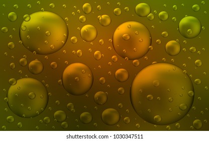 Dark Green, Yellow vector texture with disks. Blurred bubbles on abstract background with colorful gradient. The pattern can be used for beautiful websites.