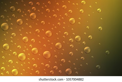 Dark Green, Yellow vector texture with disks. Modern abstract illustration with colorful water drops. The pattern can be used for beautiful websites.