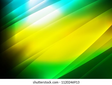 Dark Green, Yellow vector texture with colored lines. Decorative shining illustration with lines on abstract template. The pattern can be used for websites.