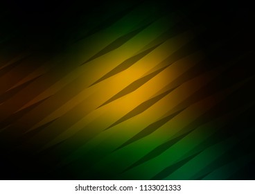Dark Green, Yellow vector texture with colored lines. Modern geometrical abstract illustration with staves. The pattern can be used for busines ad, booklets, leaflets