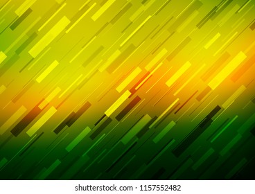 Dark Green, Yellow vector texture with colored lines. Blurred decorative design in simple style with lines. Best design for your ad, poster, banner.