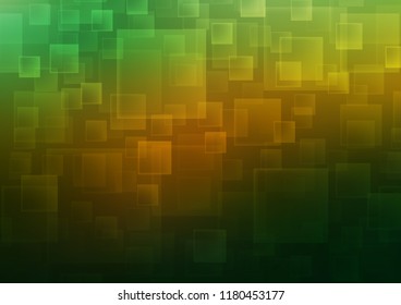 Dark Green, Yellow vector texture in rectangular style. Rectangles on abstract background with colorful gradient. Pattern can be used for websites.
