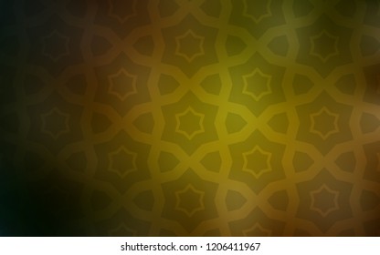 Dark Green, Yellow vector texture with beautiful stars. Glitter abstract illustration with colored stars. Pattern for websites, landing pages.