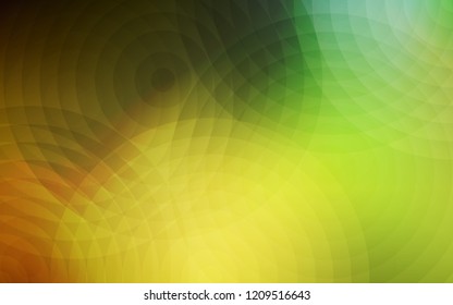 Dark Green, Yellow vector texture with disks. Modern abstract illustration with colorful water drops. Beautiful design for your business advert.