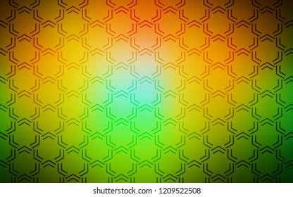 Dark Green, Yellow vector texture with colored lines. Shining colored illustration with sharp stripes. Template for your beautiful backgrounds.