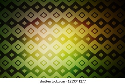 Dark Green, Yellow vector texture in rectangular style. Glitter abstract illustration with rectangular shapes. Pattern can be used for websites.