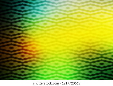 Dark Green, Yellow vector texture in triangular style. Triangles on abstract background with colorful gradient. Modern template for your landing page.