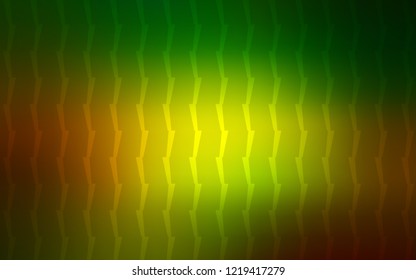 Dark Green, Yellow vector texture with colored lines. Lines on blurred abstract background with gradient. The pattern for ad, booklets, leaflets.