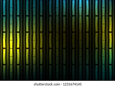 Dark Green, Yellow vector texture with colored lines. Modern geometrical abstract illustration with staves. Smart design for your business advert.