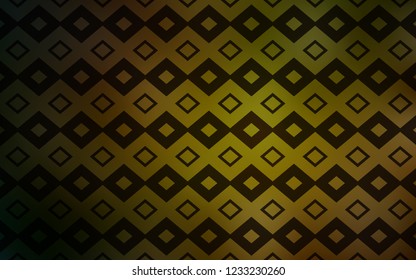 Dark Green, Yellow vector texture in rectangular style. Beautiful illustration with rectangles and squares. Best design for your ad, poster, banner.