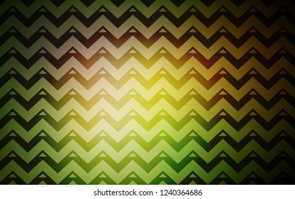 Dark Green, Yellow vector texture with triangular style. Glitter abstract illustration with triangular shapes. Pattern for websites.