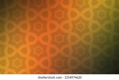Dark Green, Yellow vector texture with beautiful stars. Glitter abstract illustration with colored stars. Best design for your ad, poster, banner.