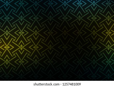 Dark Green, Yellow vector texture with colored lines. Modern geometrical abstract illustration with staves. Smart design for your business advert.
