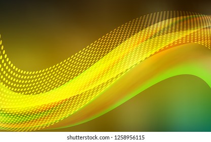 Dark Green, Yellow vector texture with disks, lines. Illustration with set of colorful abstract circles and lines. Pattern for beautiful websites.