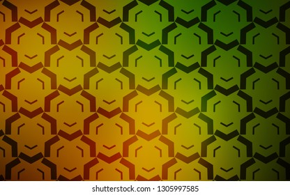 Dark Green, Yellow vector texture with curved lines. Shining colorful illustration in simple style. A new texture for your  ad, booklets, leaflets.