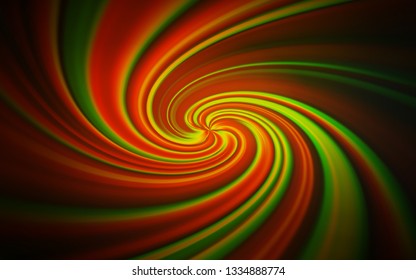 Dark Green, Yellow vector texture with curved lines. Colorful illustration in abstract style with gradient. Colorful wave pattern for your design.