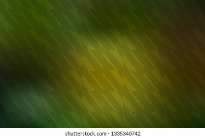 Dark Green, Yellow vector texture with colored lines. Lines on blurred abstract background with gradient. Template for your beautiful backgrounds.