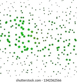 Dark Green, Yellow vector texture with beautiful stars. Shining colorful illustration with small and big stars. Pattern for wrapping gifts.