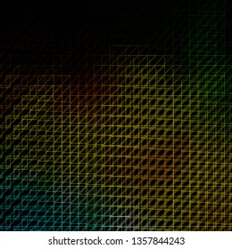 Dark Green, Yellow vector texture with lines. Colorful gradient illustration with abstract flat lines. Best design for your posters, banners.