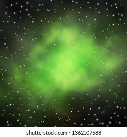 Dark Green, Yellow vector texture with beautiful stars. Colorful illustration with abstract gradient stars. Pattern for wrapping gifts.
