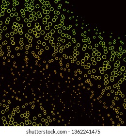 Dark Green, Yellow vector texture with circles. Colorful illustration with gradient dots in nature style. Design for your commercials.