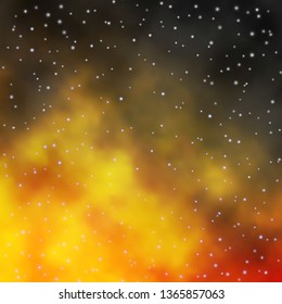 Dark Green, Yellow vector texture with beautiful stars. Colorful illustration with abstract gradient stars. Best design for your ad, poster, banner.