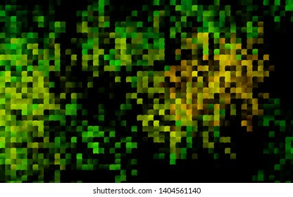 Dark Green, Yellow vector texture in rectangular style. Modern abstract illustration with colorful rectangles. Best design for your ad, poster, banner.