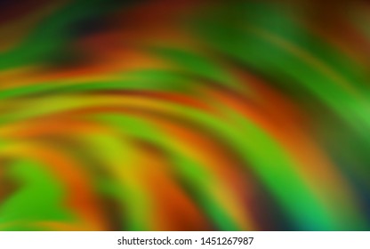 Dark Green, Yellow vector texture with curved lines. Colorful illustration in simple style with gradient. Pattern for your business design.