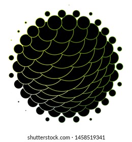 Dark Green, Yellow vector texture with circles. Abstract colorful disks on simple gradient background. Pattern for business ads.