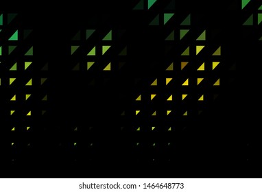 Dark Green, Yellow vector texture with disks. Blurred decorative design in abstract style with bubbles. Design for business adverts.