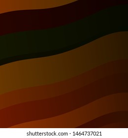 Dark Green, Yellow vector texture with wavy lines. Colorful abstract illustration with gradient curves. Pattern for commercials, ads.