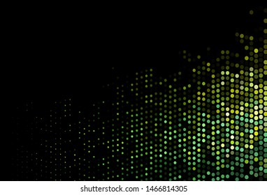 Dark Green, Yellow vector texture with disks. Modern abstract illustration with colorful water drops. Design for posters, banners.