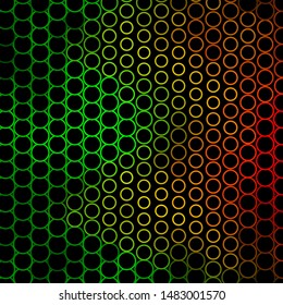 Dark Green, Yellow vector texture with circles. Illustration with set of shining colorful abstract spheres. Pattern for websites, landing pages.