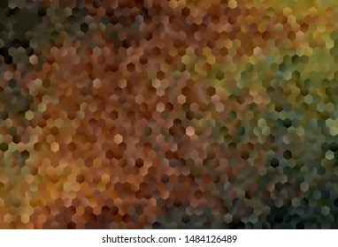 Dark Green, Yellow vector texture with colorful hexagons. Abstract illustration with colorful hexagons. Pattern for your ad, booklets.