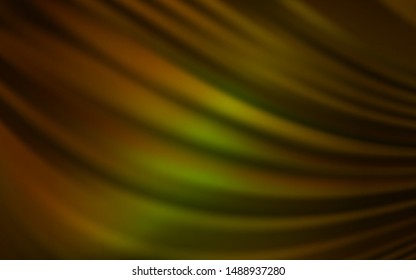 Dark Green, Yellow vector texture with bent lines. Creative illustration in halftone style with gradient. Abstract design for your web site.