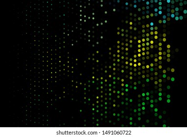 Dark Green, Yellow vector texture with disks. Beautiful colored illustration with blurred circles in nature style. Completely new template for your brand book.