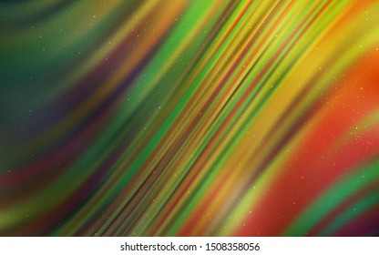 Dark Green, Yellow vector texture with milky way stars. Modern abstract illustration with Big Dipper stars. Pattern for astrology websites.