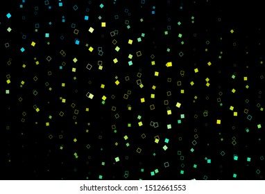 Dark Green, Yellow vector texture with rectangular style. Modern abstract illustration with colorful rectangles. Smart design for your business advert.
