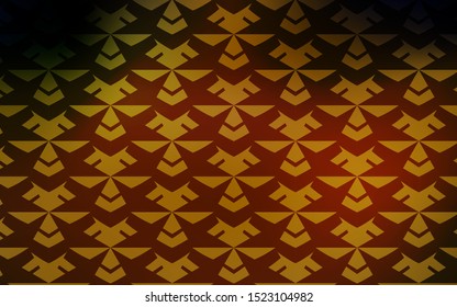 Dark Green, Yellow vector texture with bent lines. Brand new colorful illustration in simple style. Brand new design for your ads, poster, banner.