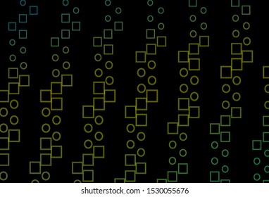 Dark Green, Yellow vector texture with rectangular style. Decorative design in abstract style with rectangles. Pattern for websites, landing pages.