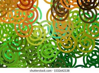 Dark Green, Yellow vector texture with wry lines. Geometric illustration in abstract style with gradient.  Abstract design for your web site.
