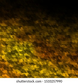 Dark Green, Yellow vector texture with triangular style. Illustration with set of colorful triangles. Template for wallpapers.