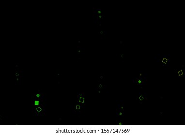 Dark Green, Yellow vector texture with rectangular style. Glitter abstract illustration with rectangular shapes. Best design for your ad, poster, banner.